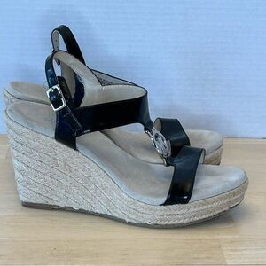 Michael Kors Wedge Patent Leather Espadrilles/Size 7.5M
